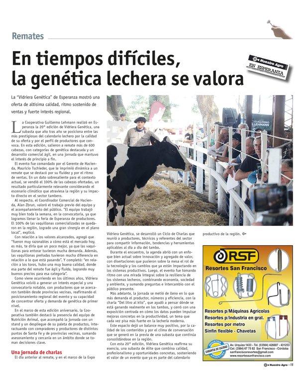 REVISTA NUESTRO AGRO MAYO 2026 N° 390 - página 15