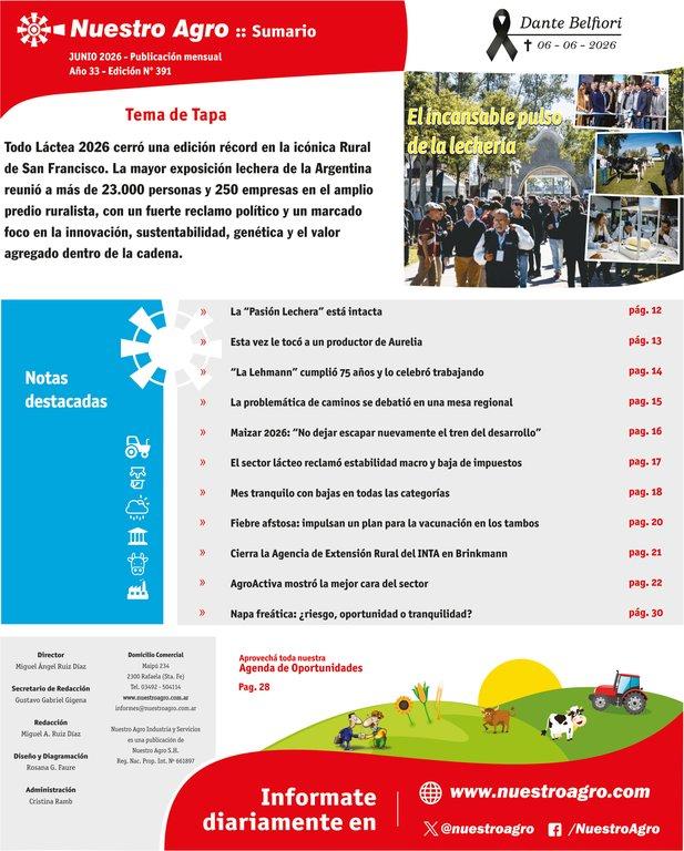 REVISTA NUESTRO AGRO JUNIO 2026 N° 391 - página 5