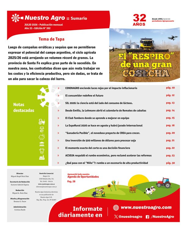 REVISTA NUESTRO AGRO JULIO 2026 N° 392 - página 5