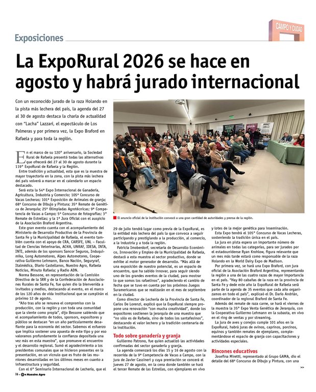 REVISTA NUESTRO AGRO JULIO 2026 N° 392 - página 16