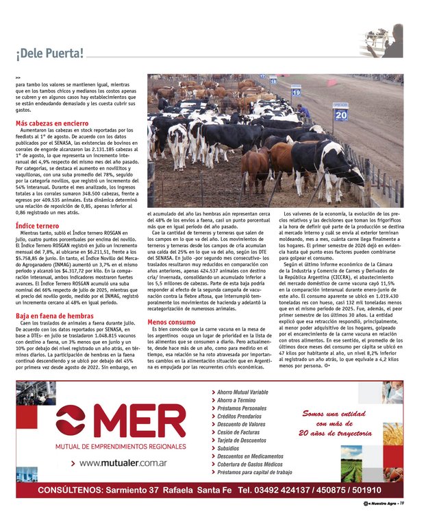 REVISTA NUESTRO AGRO AGOSTO 2026 N° 393 - página 19